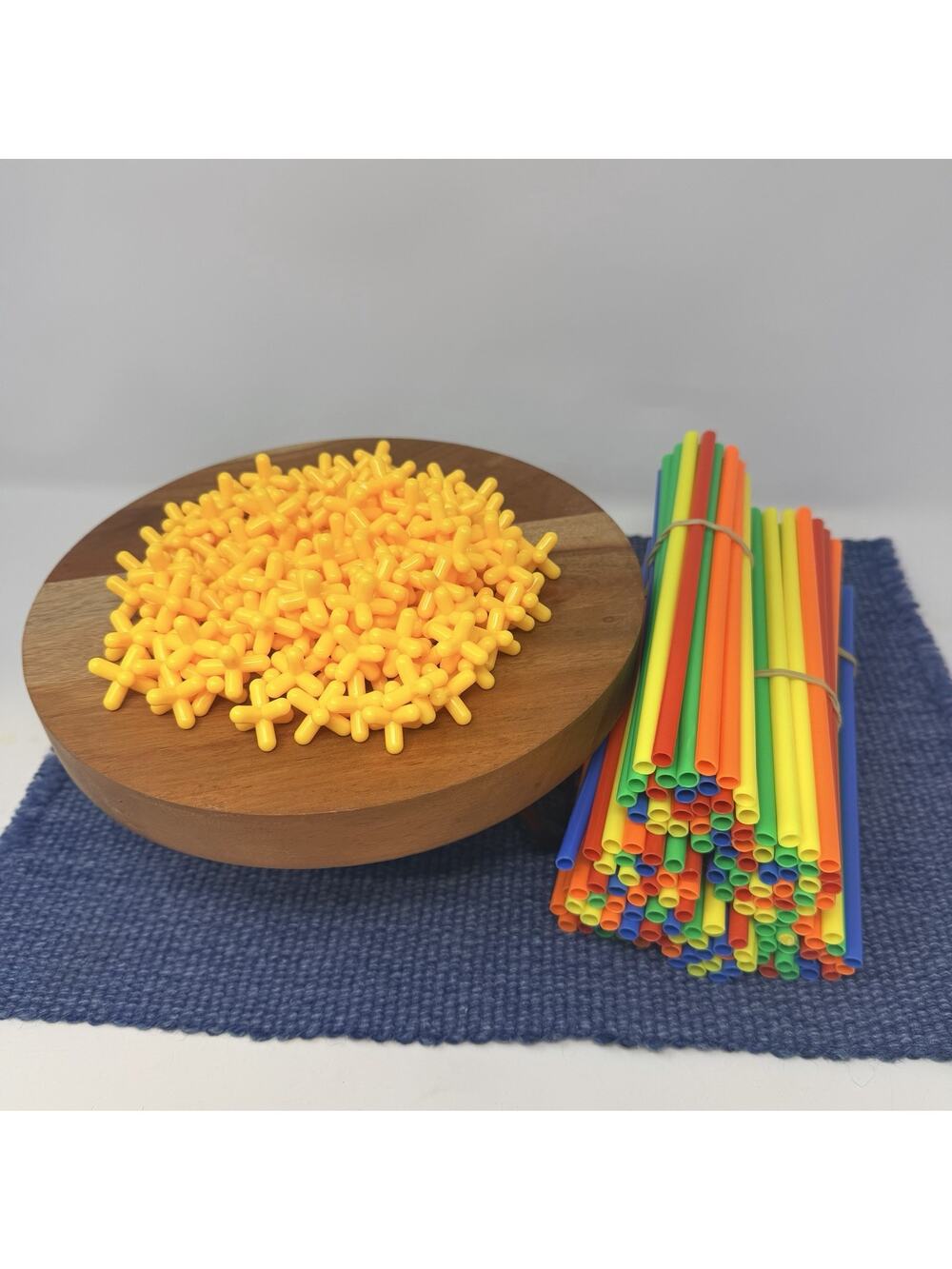 Straws And Connectors Construction Building Toy Large Lot STEM fine Motor Skill